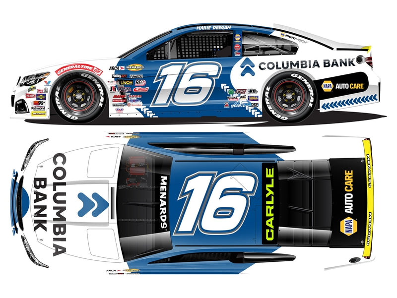 HAILIE DEEGAN 2026 COLUMBIA BANK 1:24 COLOR CHROME ARC DIECAST