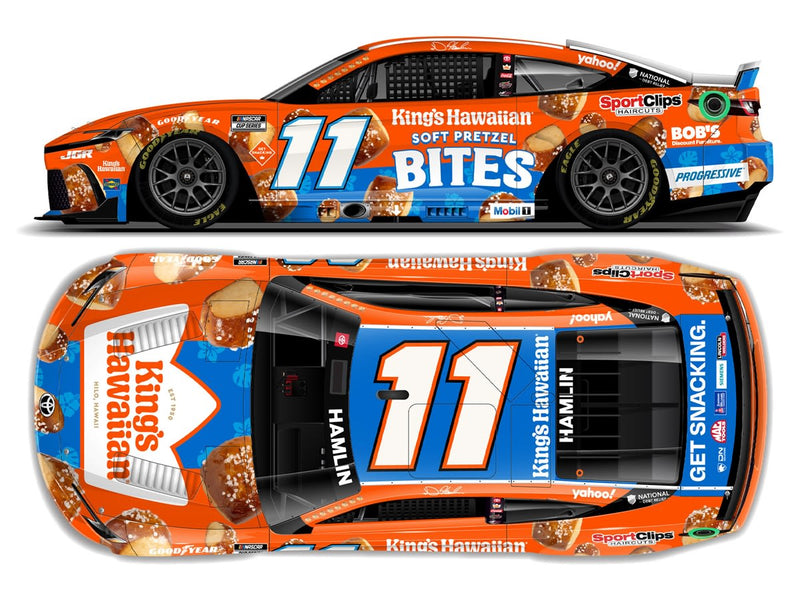 DENNY HAMLIN 2025 KING'S HAWAIIAN SOFT PRETZEL BITES 1:24 ELITE DIECAST
