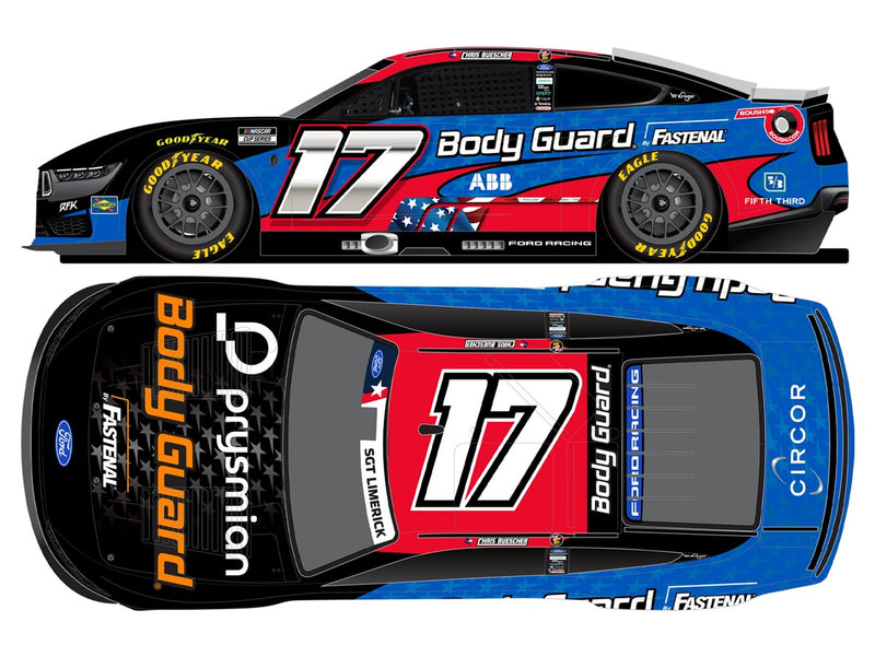 **Preorder** CHRIS BUESCHER 2026 BODY GUARD SALUTES 1:24 COLOR CHROME ARC DIECAST