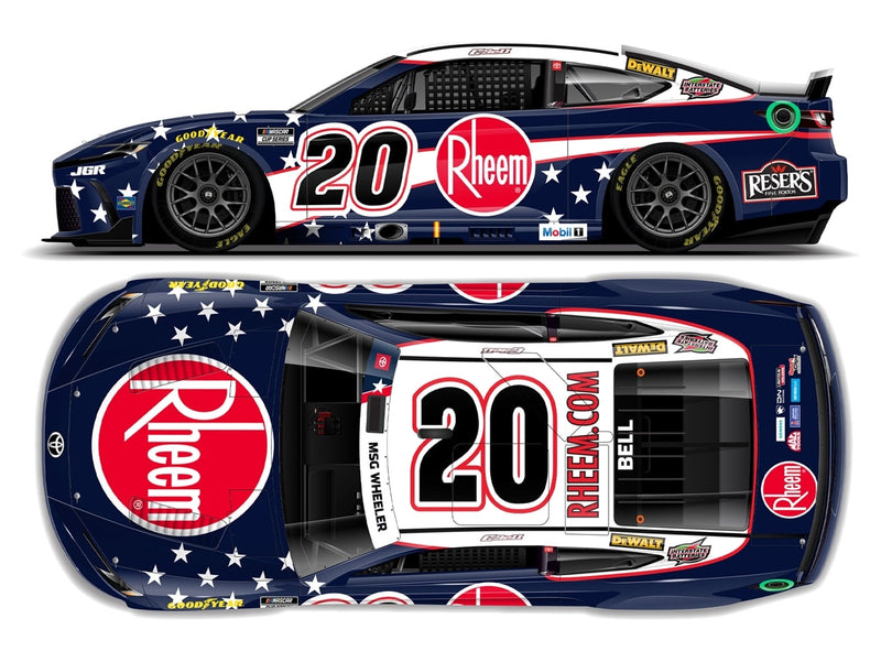 CHRISTOPHER BELL 2025 RHEEM SALUTES 1:24 ELITE DIECAST