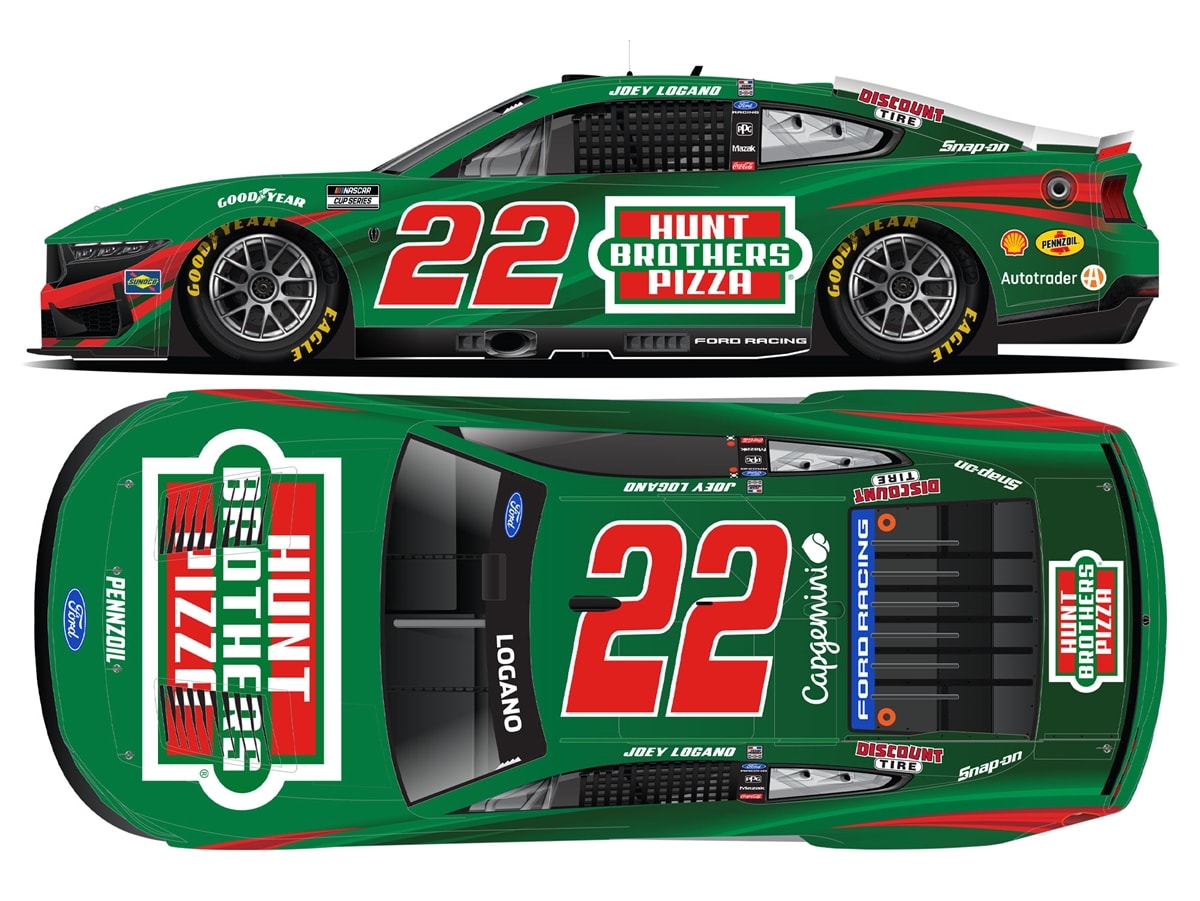 JOEY LOGANO 2026 HUNT BROTHERS PIZZA 1:24 COLOR CHROME ARC DIECAST