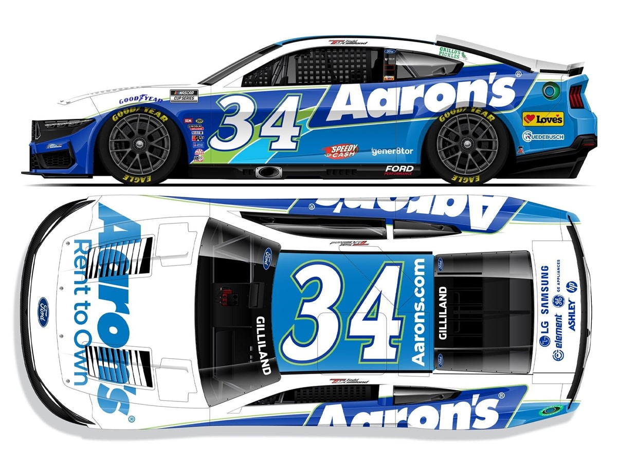 TODD GILLILAND 2025 AARON'S 1:24 COLOR CHROME ARC DIECAST