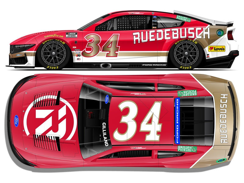 TODD GILLILAND 2026 RUEDEBUSCH THROWBACK 1:24 GALAXY COLOR