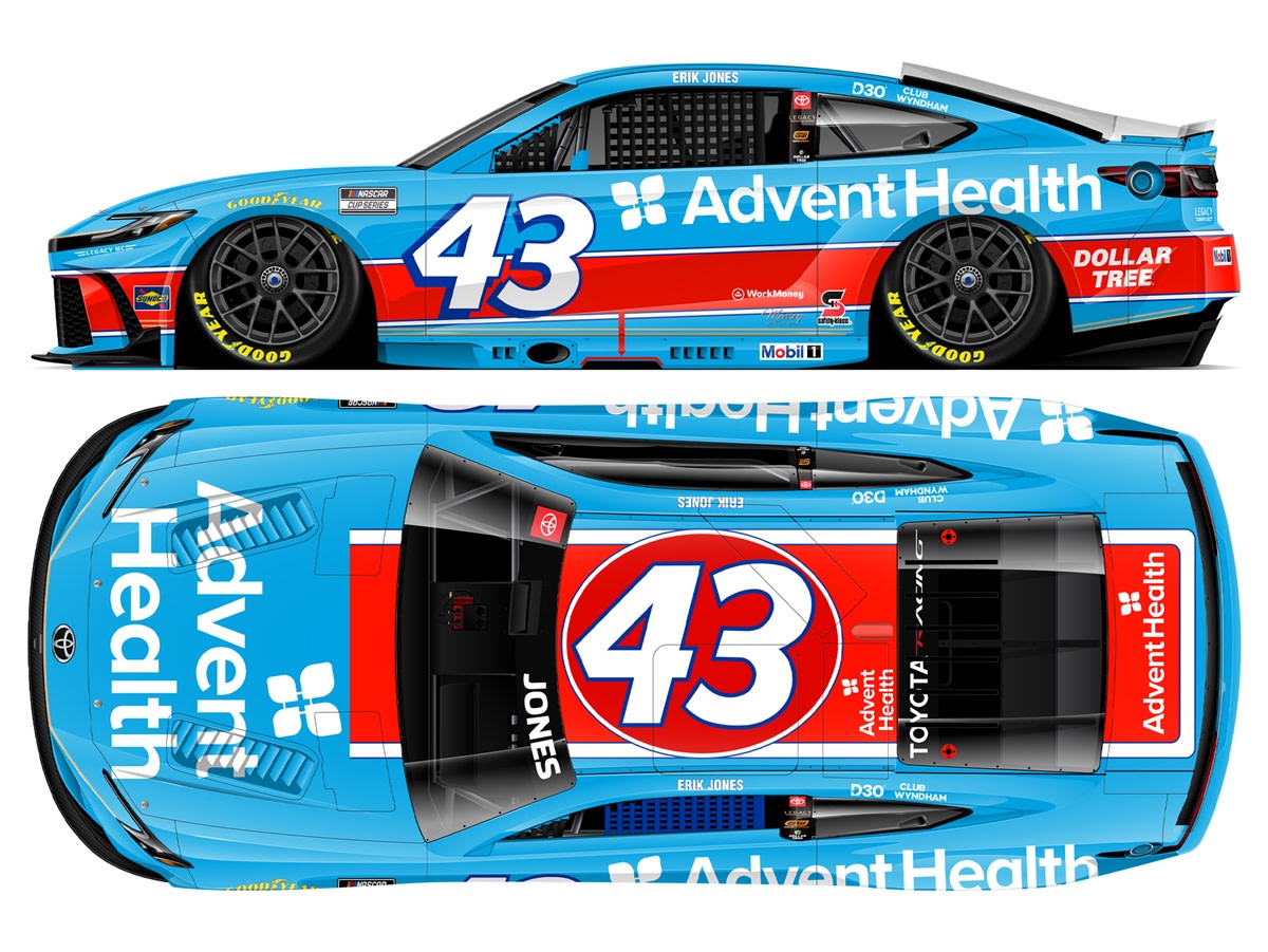 ERIK JONES 2026 ADVENTHEALTH THROWBACK 1:24 ELITE DIECAST