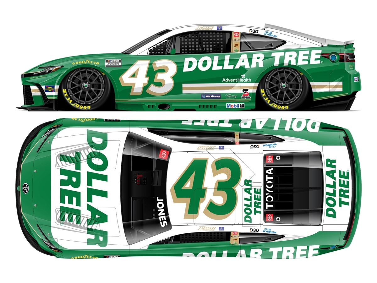 ERIK JONES 2026 DOLLAR TREE 1:24 COLOR CHROME ARC DIECAST