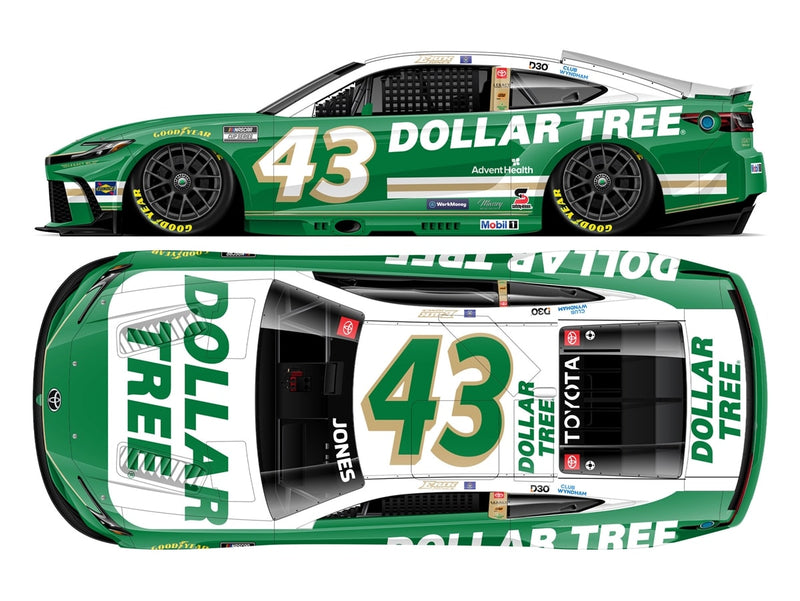 ERIK JONES 2026 DOLLAR TREE 1:24 COLOR CHROME ARC DIECAST