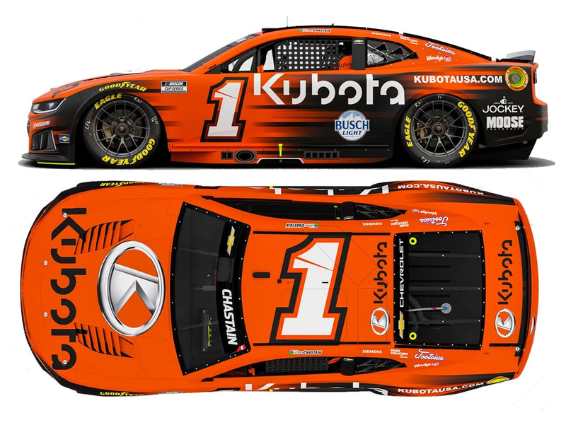Autographed ROSS CHASTAIN 2026 KUBOTA 1:24 AUTOGRAPH ARC DIECAST