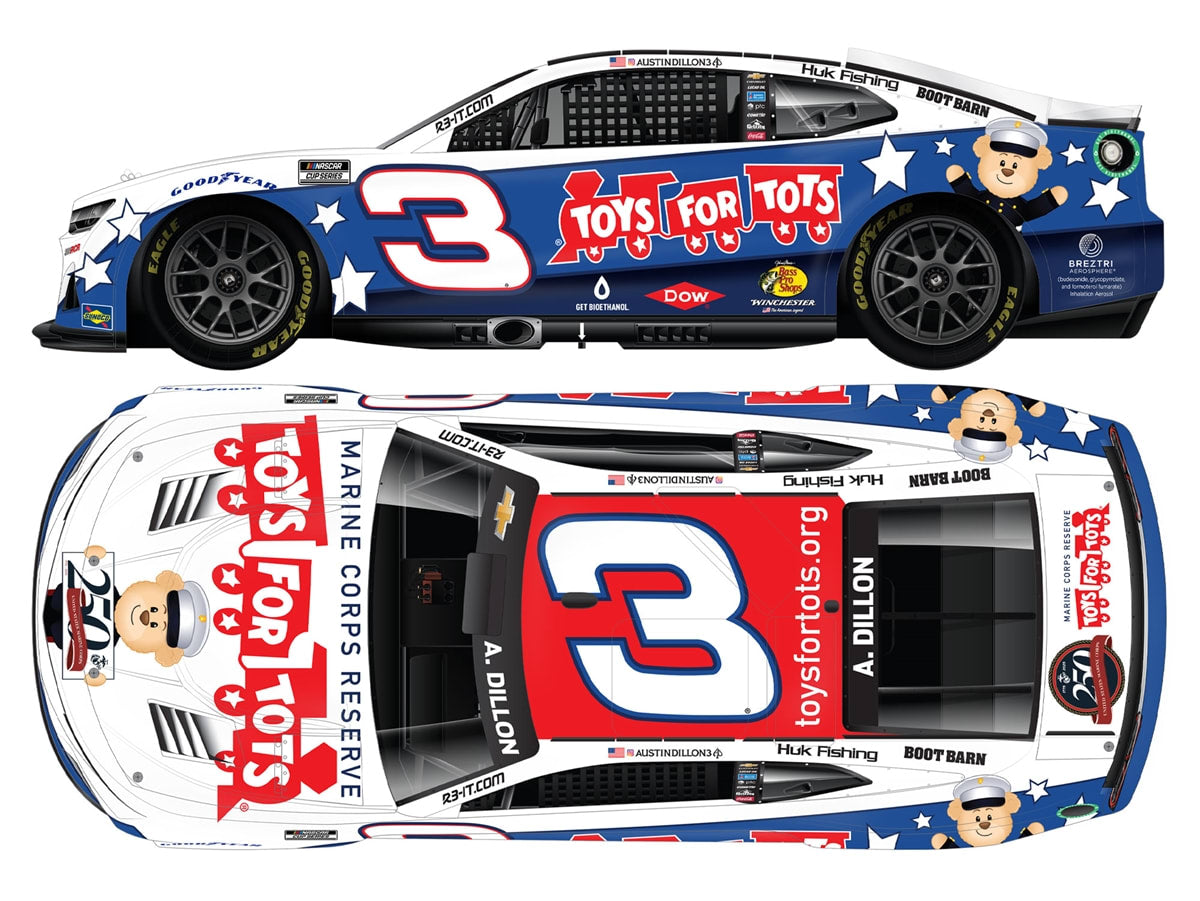 AUSTIN DILLON 2025 TOYS FOR TOTS 1:24 ELITE DIECAST