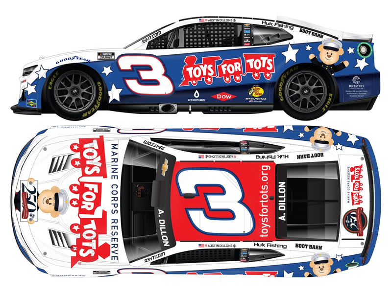 AUSTIN DILLON 2025 TOYS FOR TOTS 1:24 ELITE DIECAST