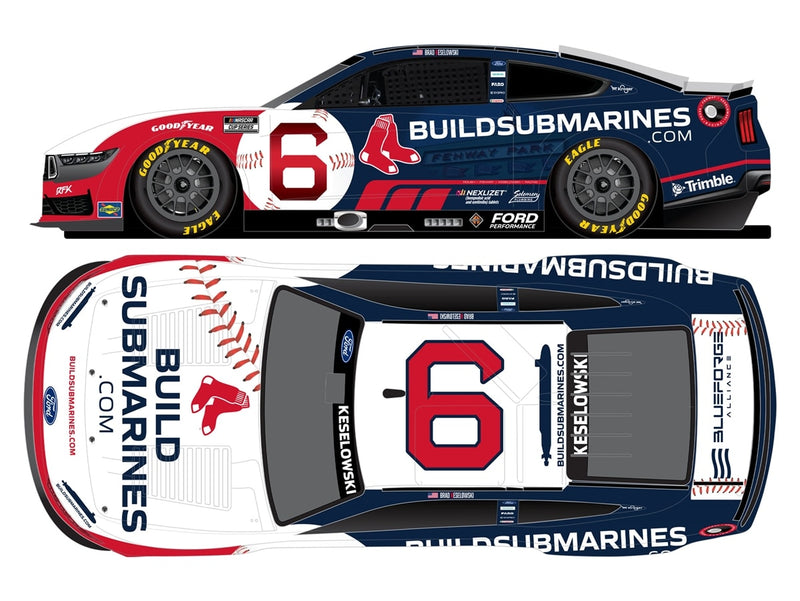 BRAD KESELOWSKI 2025 BUILDSUBMARINES.COM/RED SOX 1:24 ELITE DIECAST