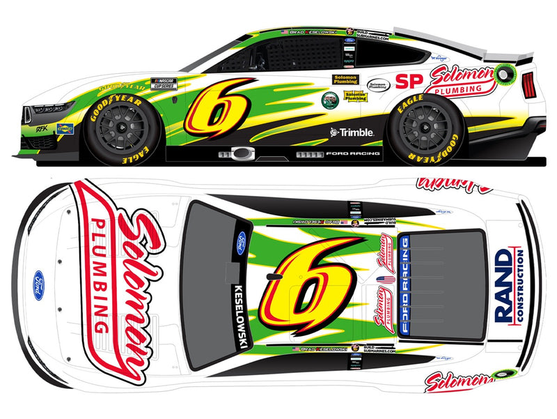 BRAD KESELOWSKI 2026 SOLOMON PLUMBING THROWBACK 1:24 COLOR CHROME ARC DIECAST