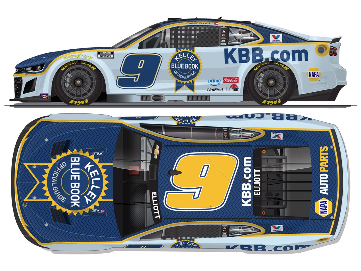 CHASE ELLIOTT 2026 KELLEY BLUE BOOK 1:64 ARC DIECAST