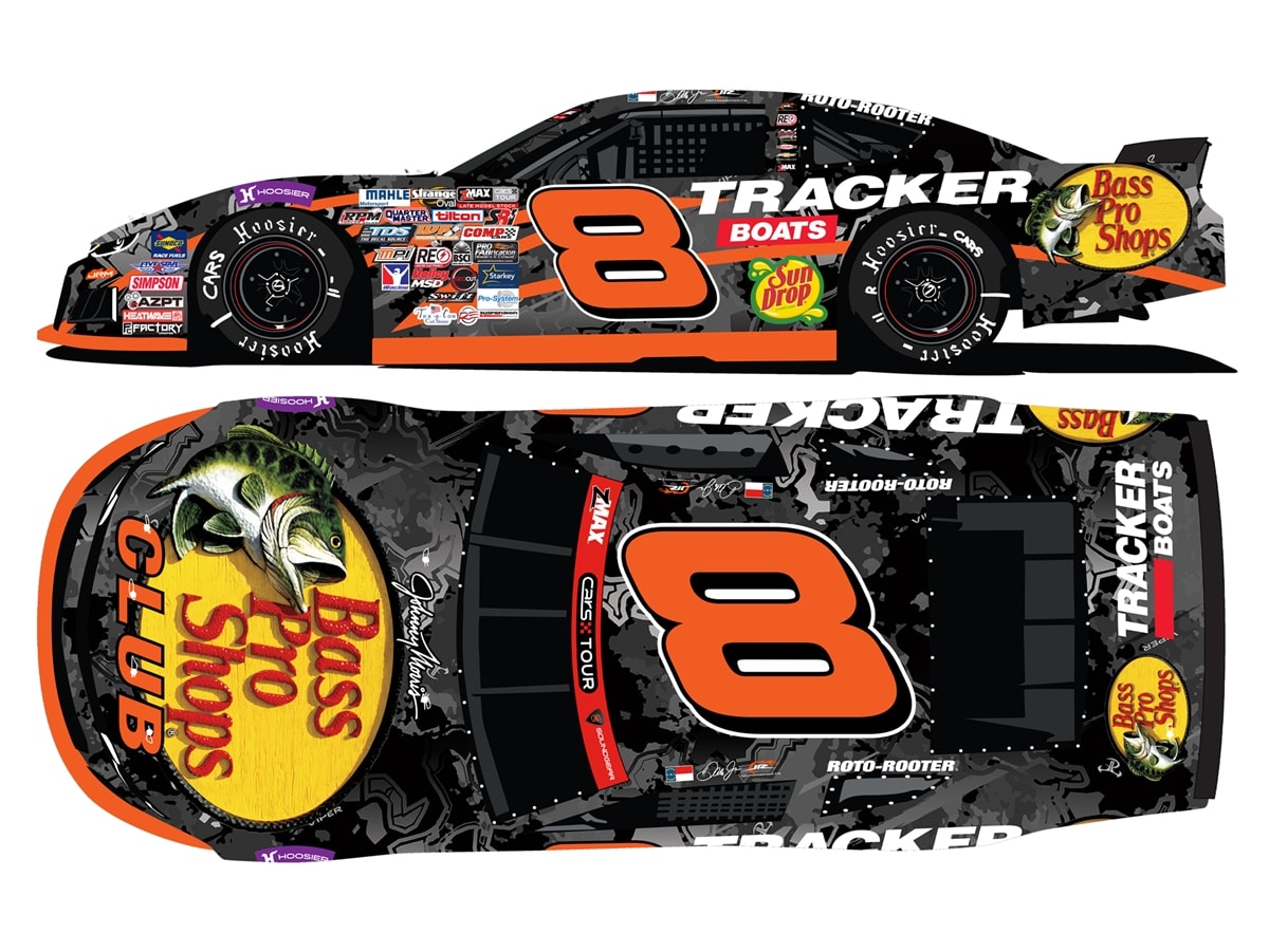 Autographed DALE EARNHARDT JR 2026 BASS PRO SHOPS/TRACKER BOATS 1:24 AUTOGRAPH ARC DIECAST