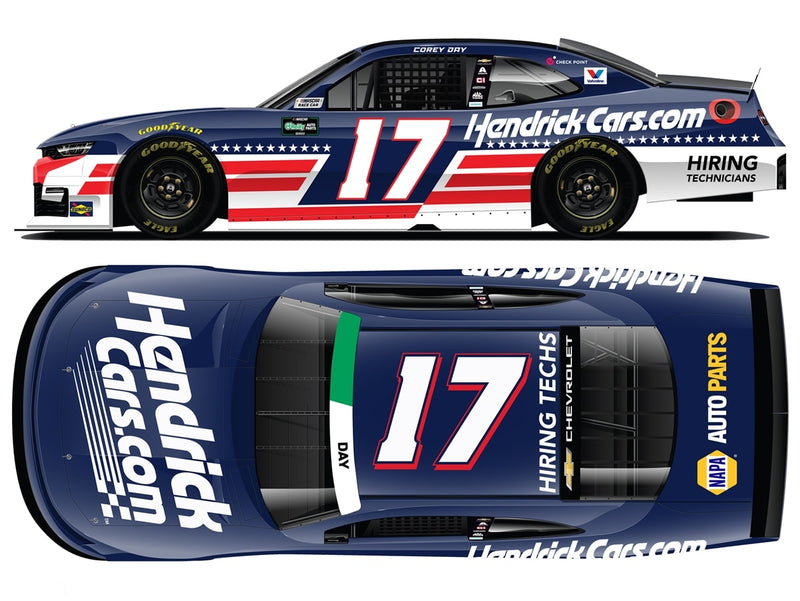 COREY DAY 2026 HENDRICKCARS.COM PATRIOTIC 1:24 ARC DIECAST