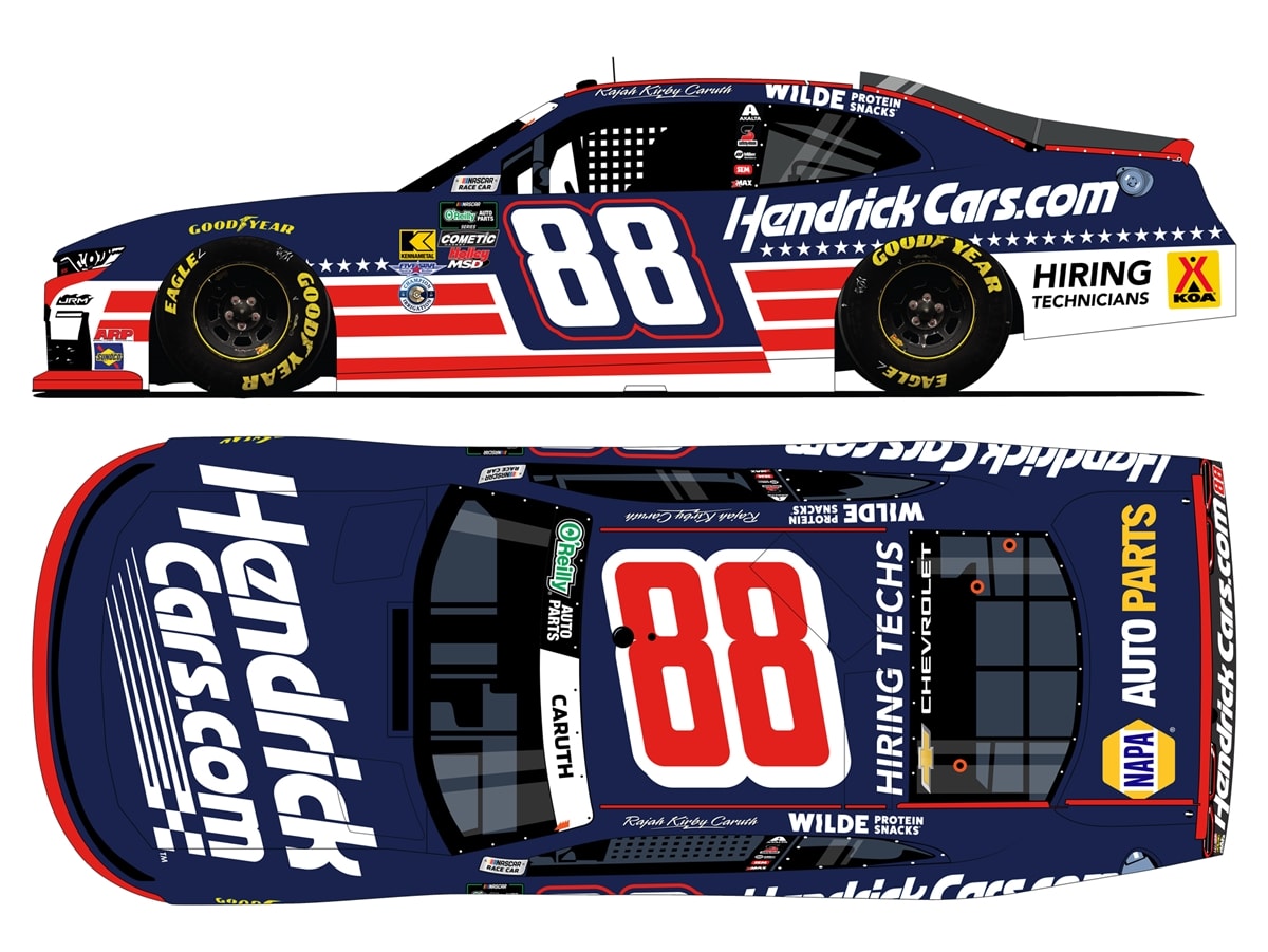 RAJAH CARUTH 2026 HENDRICKCARS.COM PATRIOTIC 1:64 ARC DIECAST