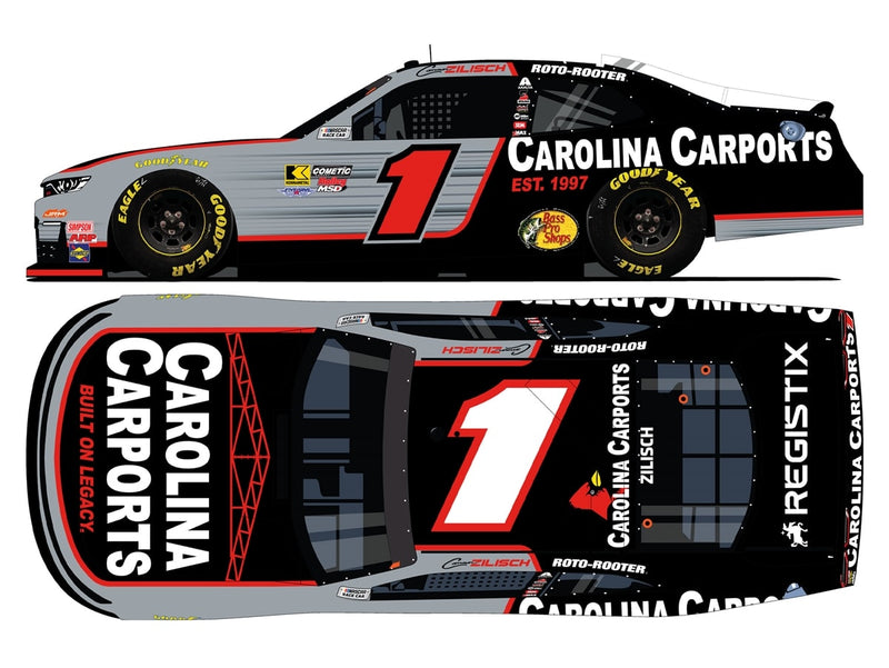 AUTOGRAPHED CONNOR ZILISCH 2026 CAROLINA CARPORTS 1:24 ARC DIECAST