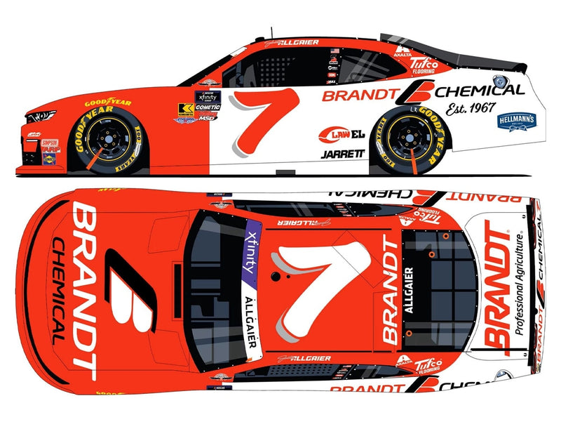 JUSTIN ALLGAIER 2025 BRANDT THROWBACK 1:24 AUTOGRAPHED ARC DIECAST