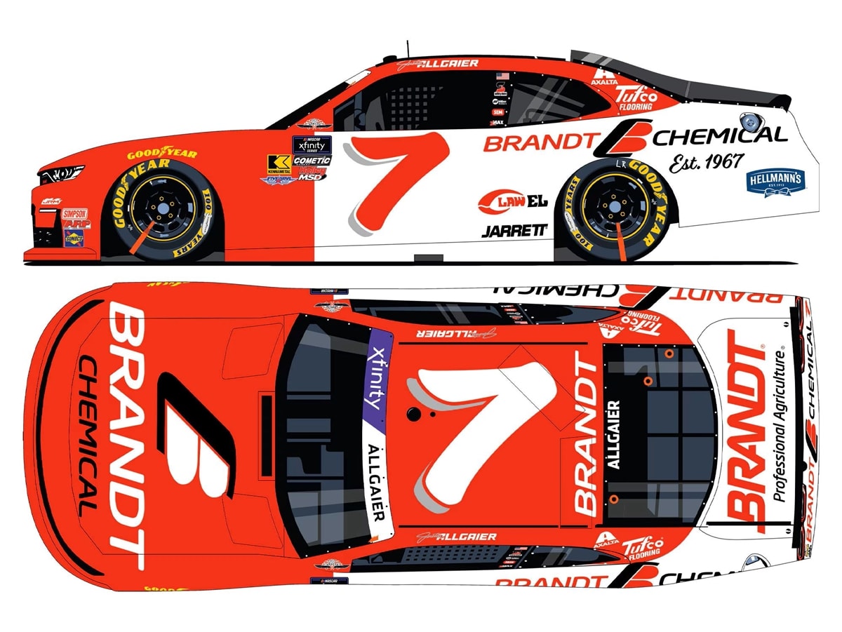 JUSTIN ALLGAIER 2025 BRANDT THROWBACK 1:64 ARC DIECAST