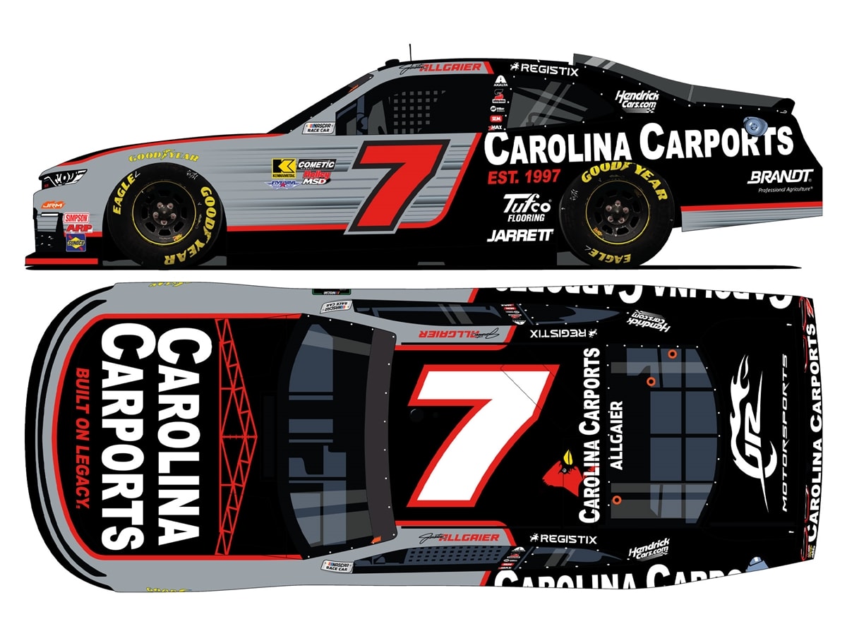 JUSTIN ALLGAIER 2026 CAROLINA CARPORTS 1:24 ARC DIECAST