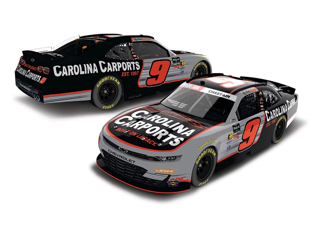 ROSS CHASTAIN 2026 CAROLINA CARPORTS 1:24 ARC DIECAST