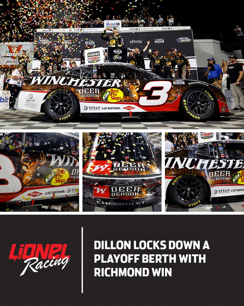 AUSTIN DILLON 2025 BASS PRO SHOPS WINCHESTER DEER SEASON RICHMOND RACED WIN 1:64 ARC DIECAST