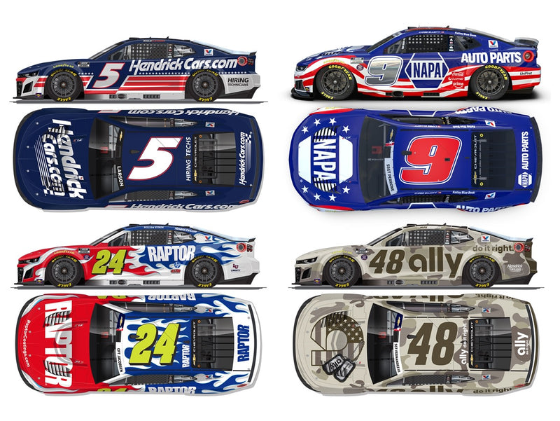HENDRICK MOTORSPORTS 2026 PATRIOTIC 1:64 ARC FOUR CAR SET