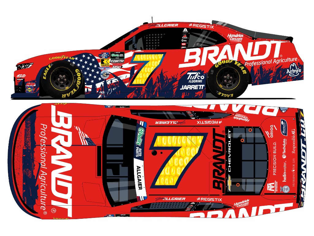 JUSTIN ALLGAIER 2026 BRANDT PATRIOTIC 1:24 COLOR CHROME ARC DIECAST