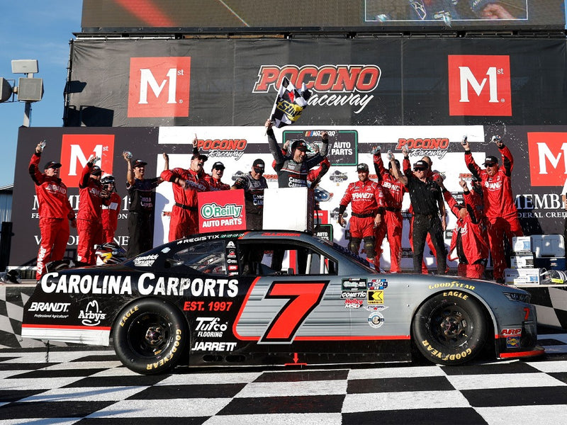 JUSTIN ALLGAIER 2026 CAROLINA CARPORTS POCONO RACE WIN 1:24 ARC DIECAST