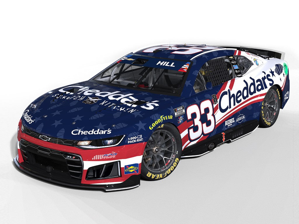 AUSTIN HILL 2026 CHEDDAR'S PATRIOTIC 1:24 COLOR CHROME ARC DIECAST