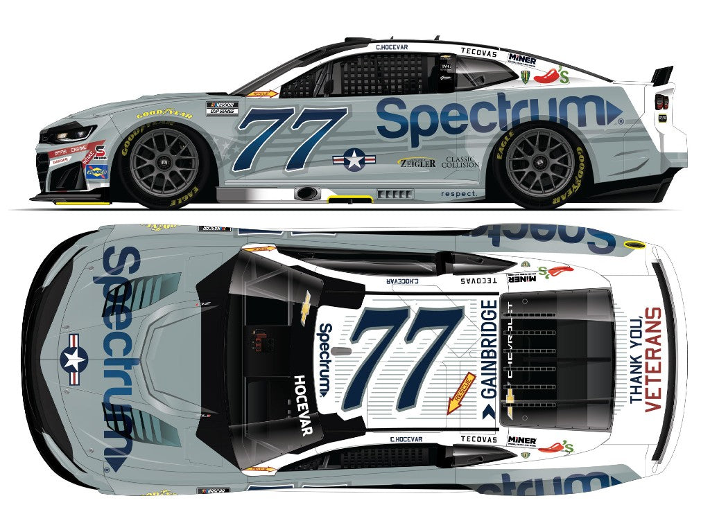 CARSON HOCEVAR 2026 SPECTRUM PATRIOTIC 1:24 ELITE DIECAST