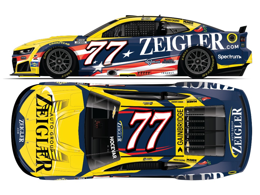 CARSON HOCEVAR 2026 ZEIGLER PATRIOTIC 1:24 COLOR CHROME ARC DIECAST