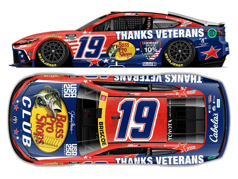 CHASE BRISCOE 2026 BASS PRO SHOPS THANKS VETERANS 1:24 ARC DIECAST