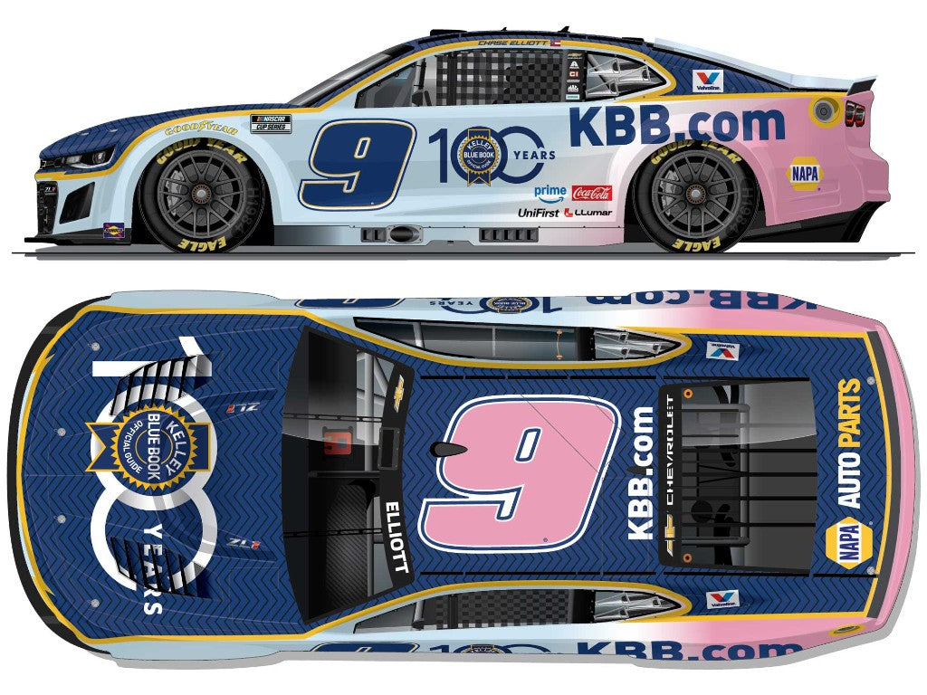 CHASE ELLIOTT 2026 KELLEY BLUE BOOK 100TH ANNIVERSARY 1:64 ARC DIECAST
