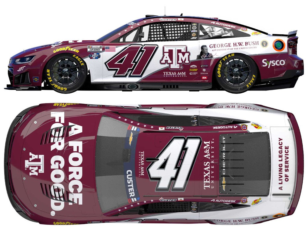 COLE CUSTER 2026 TEXAS A&M 1:24 COLOR CHROME ARC DIECAST
