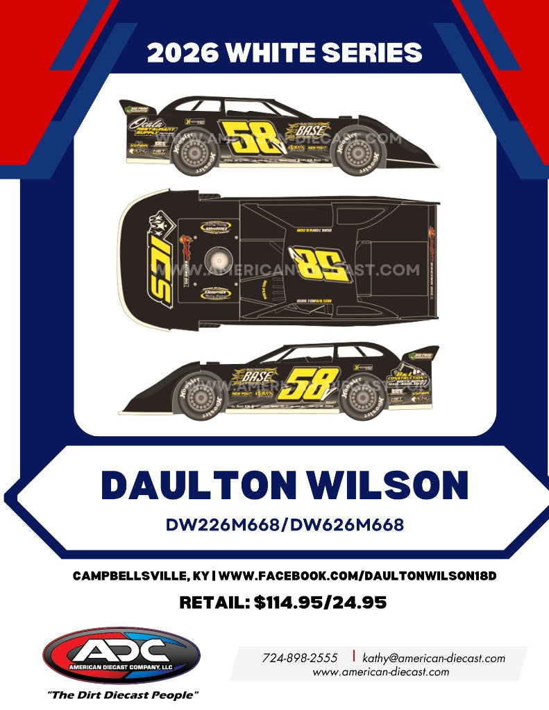 DAULTON WILSON 2026 OCALA RESTAURANT SUPPLY 1:24 WHITE SERIES DIECAST