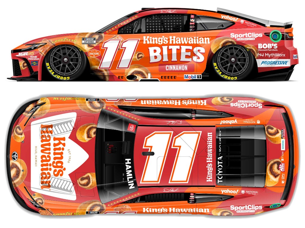 DENNY HAMLIN 2026 KING'S HAWAIIAN CINNAMON BITES 1:24 ELITE DIECAST