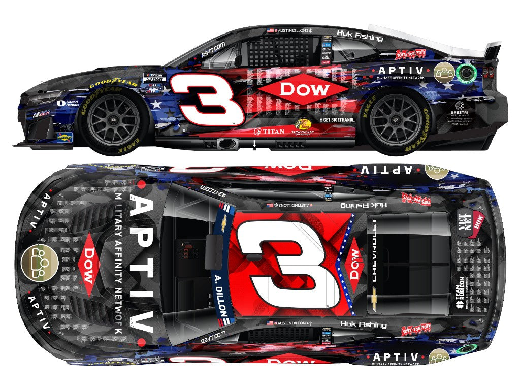 AUSTIN DILLON 2026 DOW SALUTE TO VETERANS 1:24 ELITE DIECAST