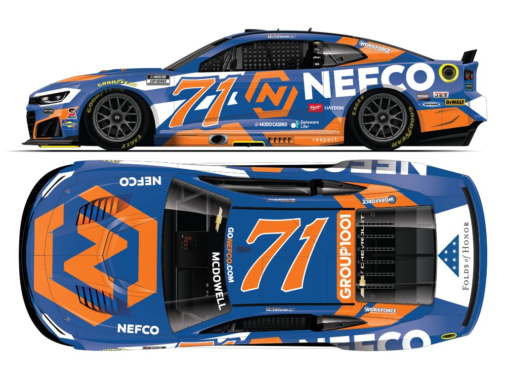 MICHAEL MCDOWELL 2026 NEFCO 1:24 COLOR CHROME ARC DIECAST