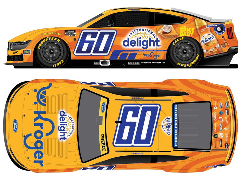 RYAN PREECE 2026 KROGER / INTERNATIONAL DELIGHT PUMPKIN SPICE 1:24 COLOR CHROME ARC DIECAST