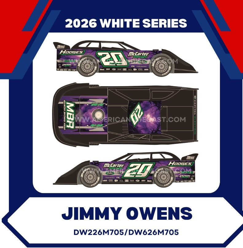 JIMMY OWENS 2026 MCCARTER 1:64 WHITE SERIES DIECAST