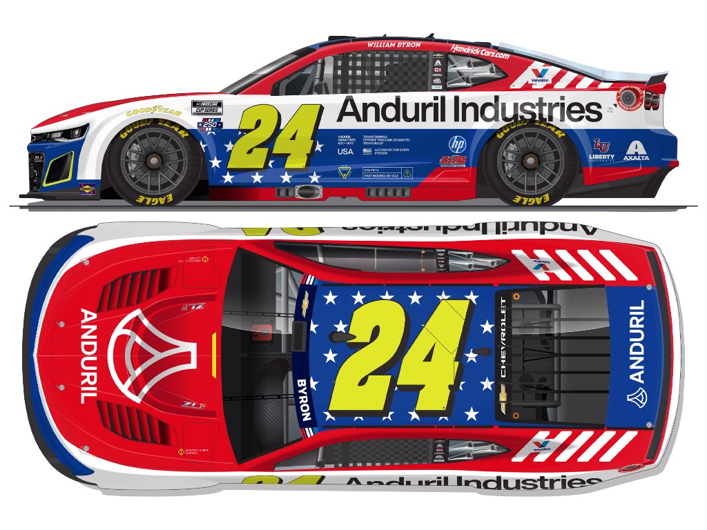 WILLIAM BYRON 2026 ANDURIL PATRIOTIC 1:24 COLOR CHROME ARC DIECAST